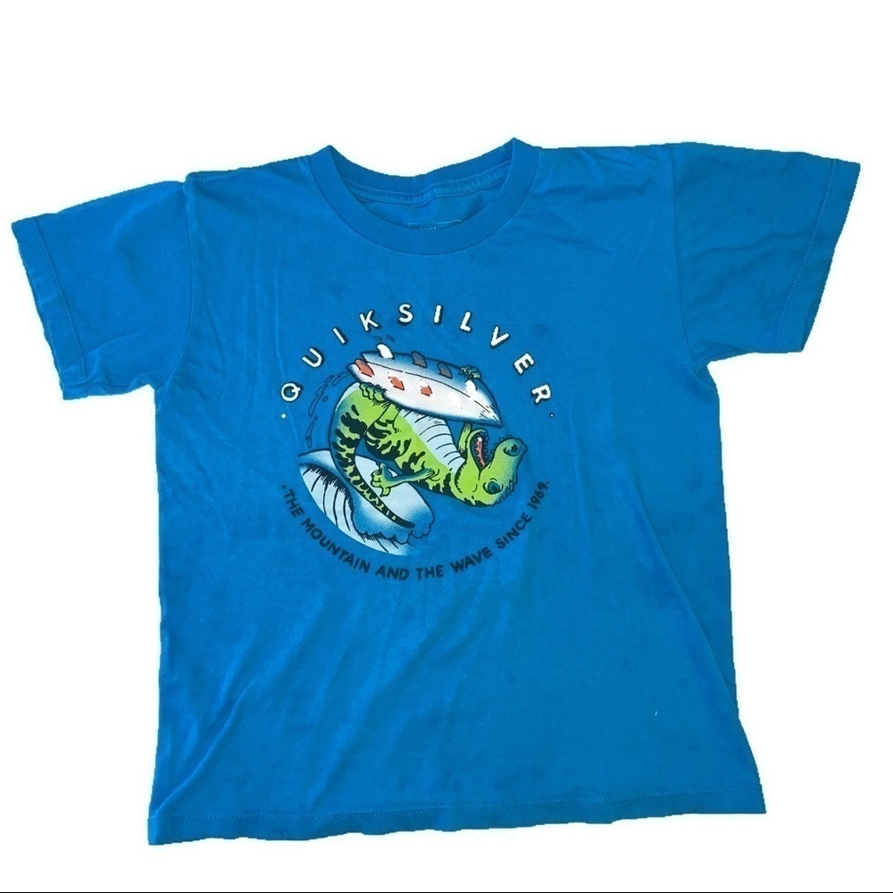 3 Quicksilver Short Sleeve Tee Boys Shirt L - Picture 2 of 4